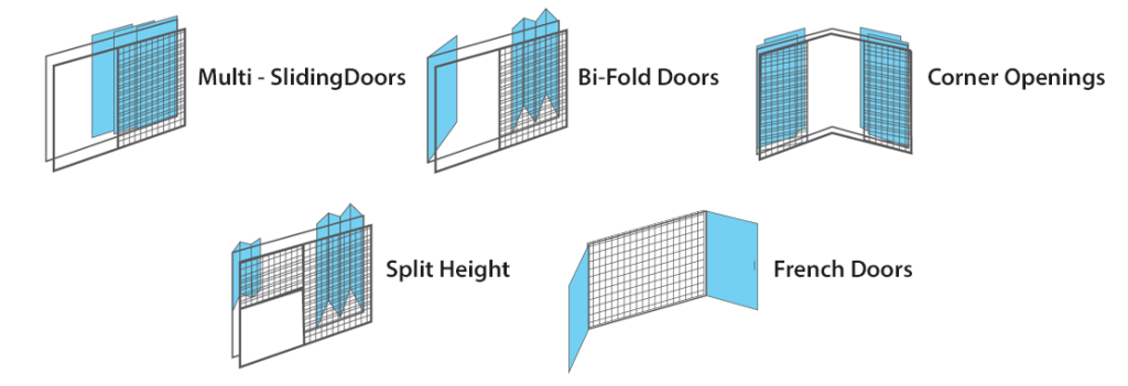 Different applications the for VistaView retractable screen from Wizard Screens.