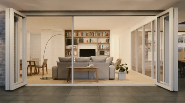 A picture of a large retractable screen for a living room