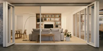A picture of a large retractable screen for a living room
